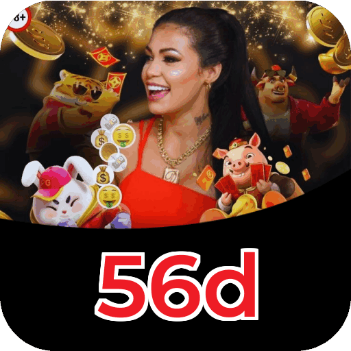 Interface do aplicativo 56d mostrando jogos disponíveis no iOS e Android