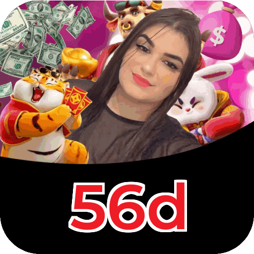 Plataforma 56d mostrando interface moderna, jogos certificados e recursos de segurança licenciados